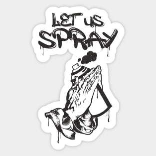 Let Us Spray Graffiti Spray Paint Sticker